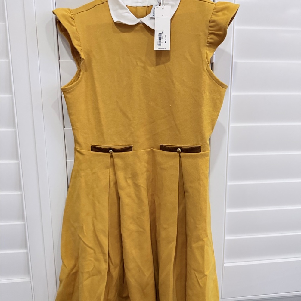 Janie and Jack Mustard Dress with White Collar